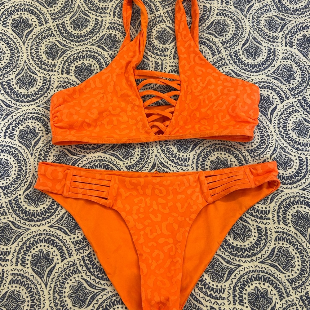 TiniBikini Vibrant Orange Bikini Set